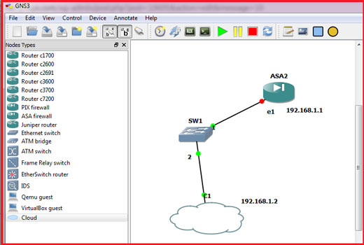 setting up cisco asaasdm in gns3