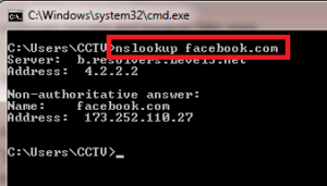 nslookup