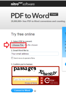 Online pdf to word converters