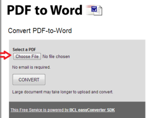 Online pdf to word converters