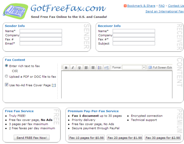 does faxfresh allow me to recieve a fax
